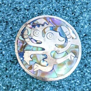 Sterling Silver (925) and Abalone Brooch/ Pendant